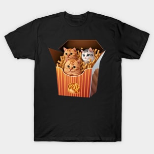 Cats in a Fries Box T-Shirt
